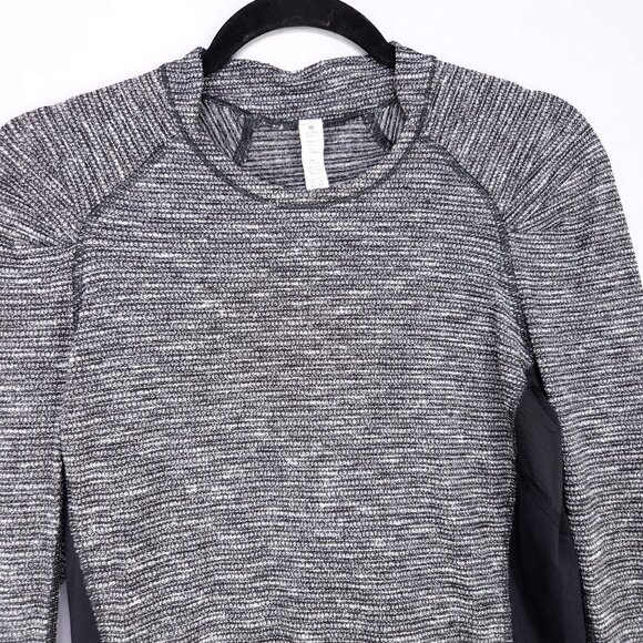 Lululemon Shirt Size 8 Long Sleeve Athletic Grey Thumbholes Zip Pockets - Picture 3 of 11
